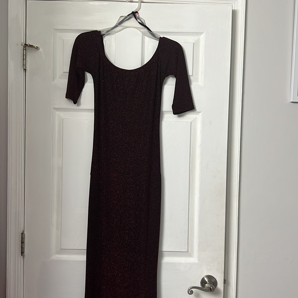 Long Red sparkling dress . Mid length arms. - Picture 3 of 3